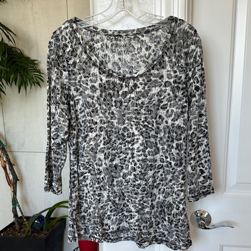 Women’s sz L Style & Co. Macy’s 3/4 sleeve top